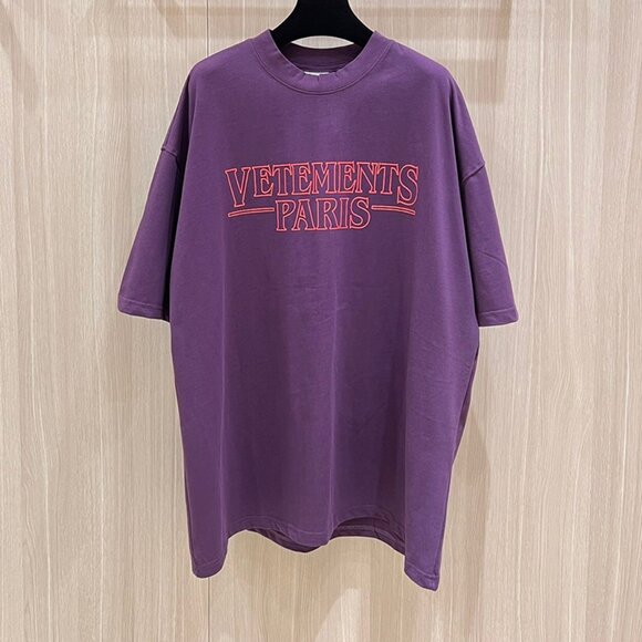 Vetements Purple Short-Sleeved T-Shirt - Picture 1 of 6